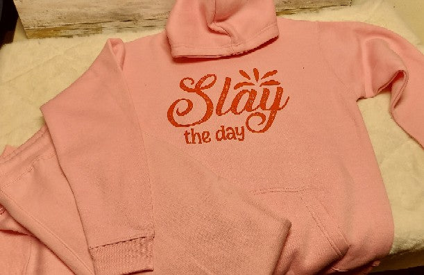 Slay the day kids sweatsuits