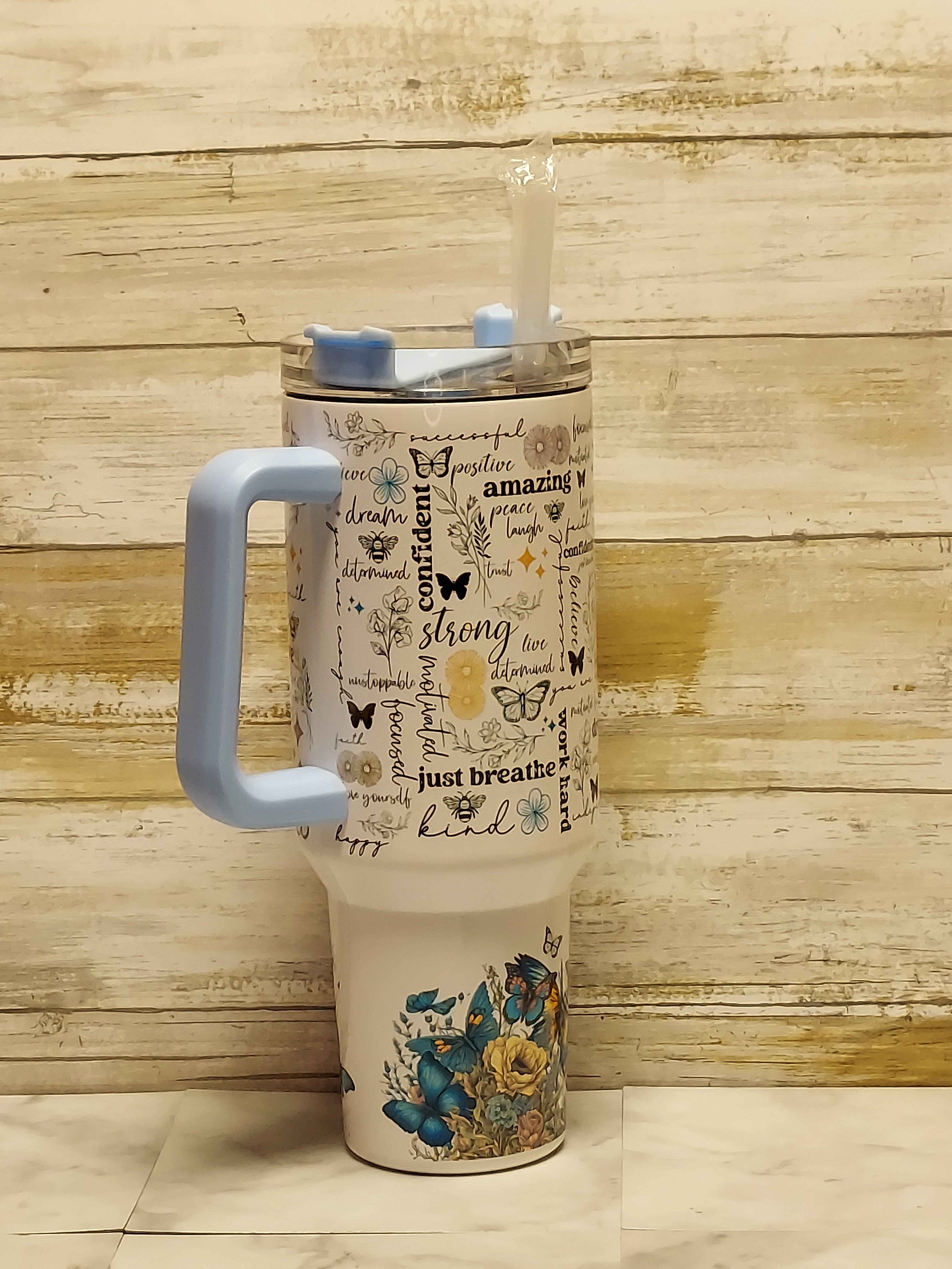 Beautiful butterfly 40 oz tumbler